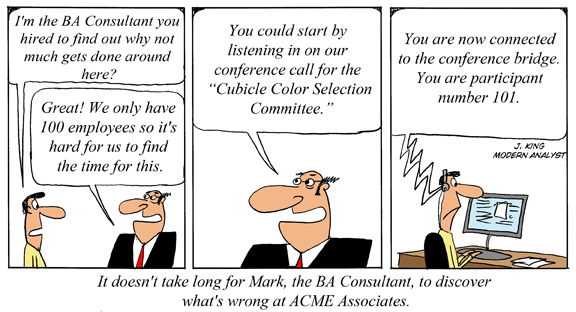 Humor - Cartoon: Business Analyst Consultant at ACME Associates...